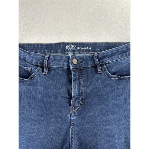 Soho New York & Company Jeans Womens 16 Curvy Bootcut Dark Wash Denim - Picture 6 of 8